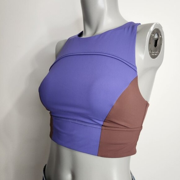 Lululemon Hike to Swim Purple, Brown High Neck Sports Bra Size S - Picture 3 of 15
